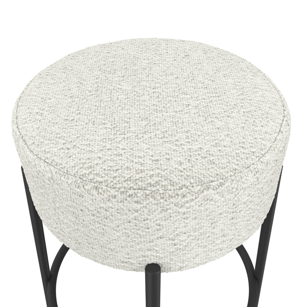 Anais Ivory White Boucle Counter Stool